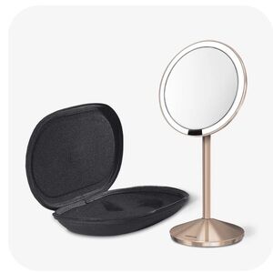 simplehuman Rose Gold Mirror with Black Case